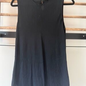 Theory Sleeveless Black Silk Top
